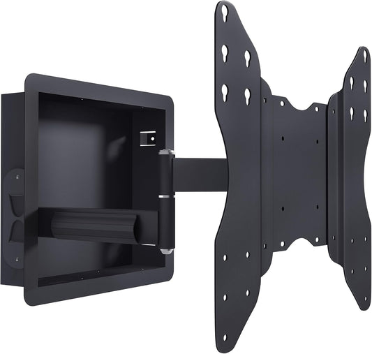 Recessed in-Wall TV Mount for 42-75 Inch Flat Screens with 19' Long Extension, Zero Clearance, Low Profile