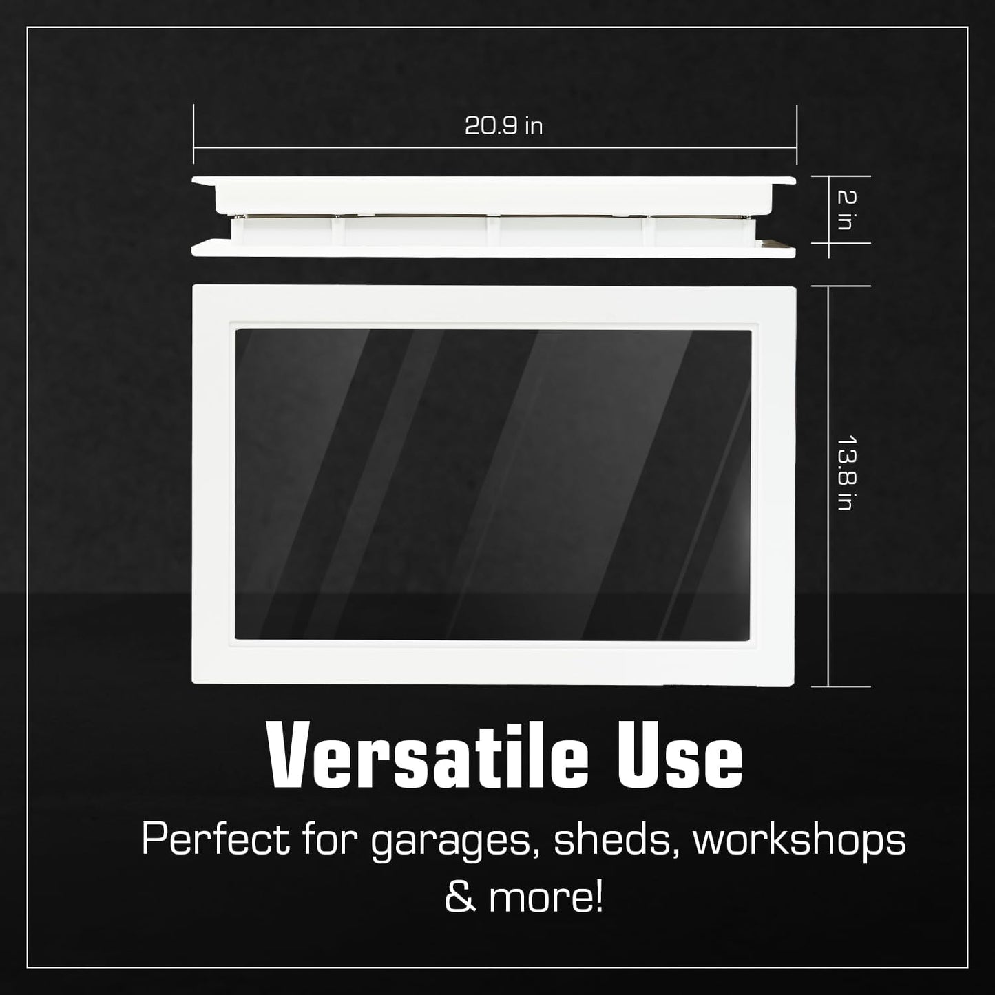 4 Pack UV-Resistant Organic Glass Panels Garage Door Window Inserts, Easy DIY Installation, Weatherproof