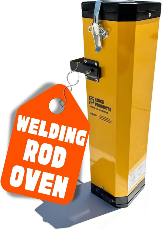 Ridge Products 11 Lb Portable Welding Rod Oven, 110V-300 Watt - Max Temp 300F, 18 Inch Rods Fit Lid Locks Shut