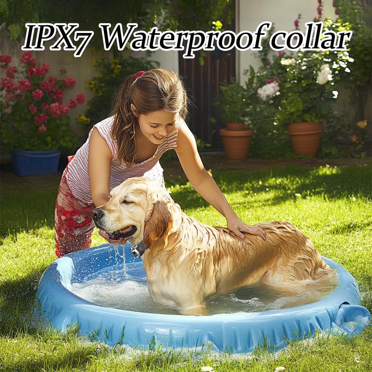 Wireless Dog Fence, Ultrasonic Training Collar, 1160 Yard Adjustable Boundary for Outdoor, 4 Modes Snow Camo