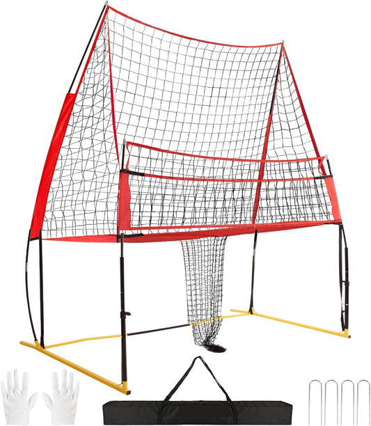 Wiseek Easy Installation Volleyball Training Equipment Net,Update Freely 6-8FT Height Adjustable Volleyball Net,Portable Volleyball Net for Backyard
