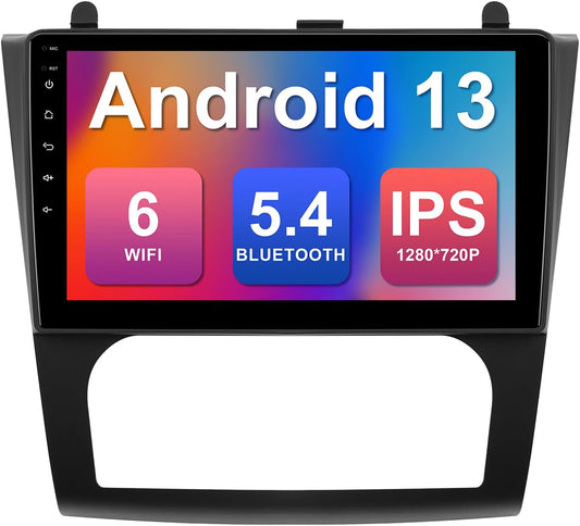 9-inch Android 13 Car Stereo, Altima 2008-2012 (Auto A/C) IPS Touchscreen Screen Car Radio B/U Camera 2g+32g
