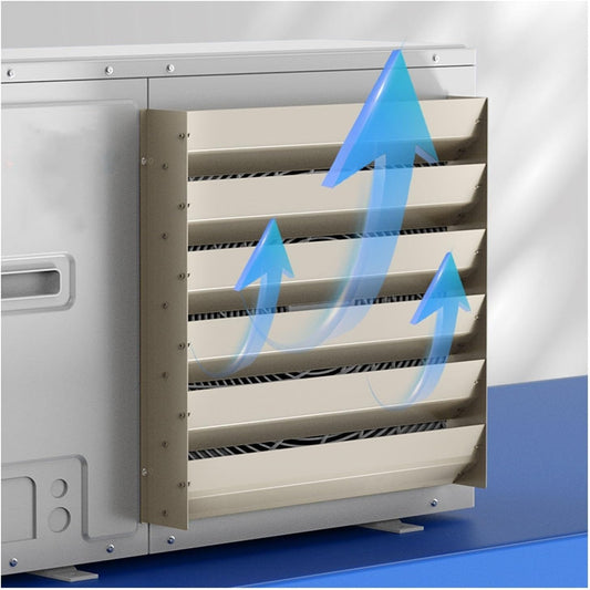 WOHNZA 19.6X19.6in Outdoor Air Conditioner Deflector, Air Vent Louver Cover, AC Condenser Compressor Protection Fence for Outside Units