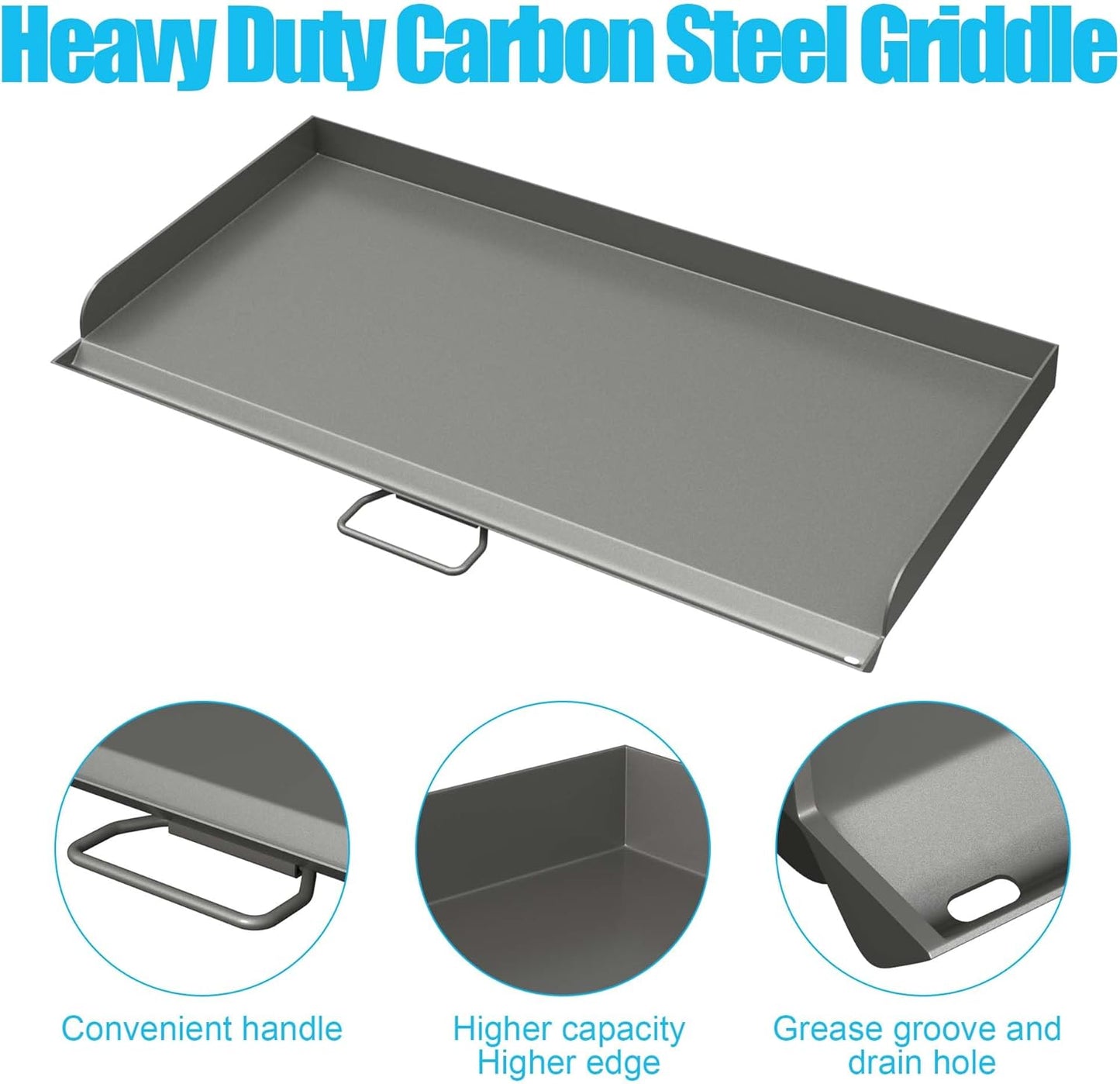 Professional Flat Top Steel Griddle for Camp Chef, Accessories 16'x 38' Griddle