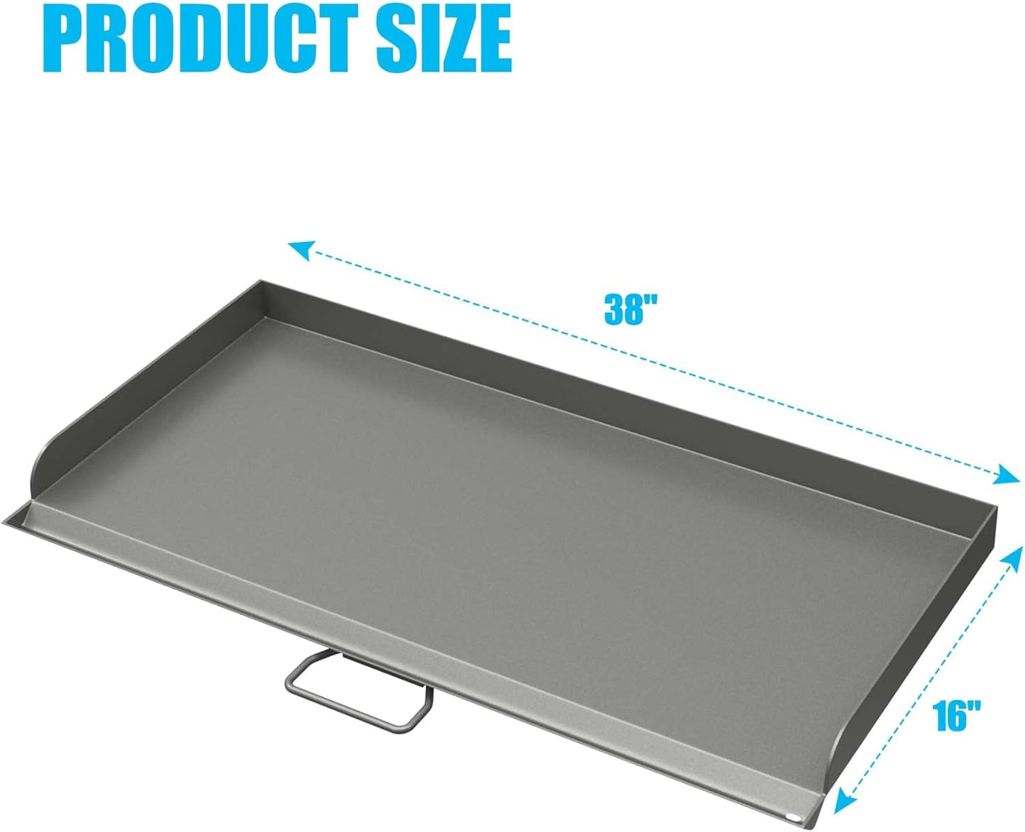 Professional Flat Top Steel Griddle for Camp Chef, Accessories 16'x 38' Griddle