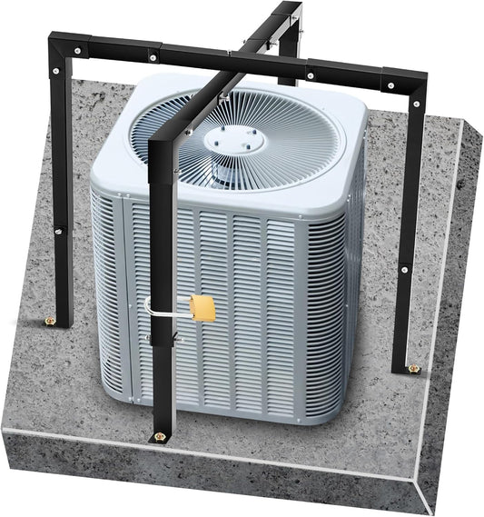 Air Conditioner Security Cage Adjustable Height 29-46' and Width 31-45' for Round or Square Shape with Lock Key