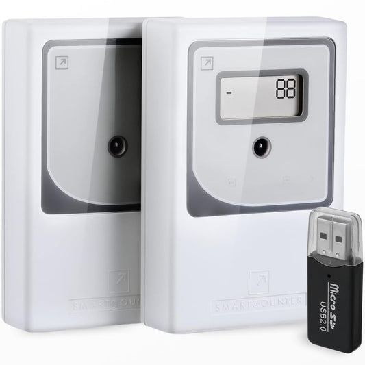 Retail People Counter, Smart Traffic Counter, Door Counter for Retail, Data Storage, Battery Operated