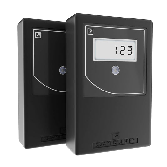 Retail People Counter Security Checkpoint, Infrared Wireless Visitor Counter, Battery Operated, Black