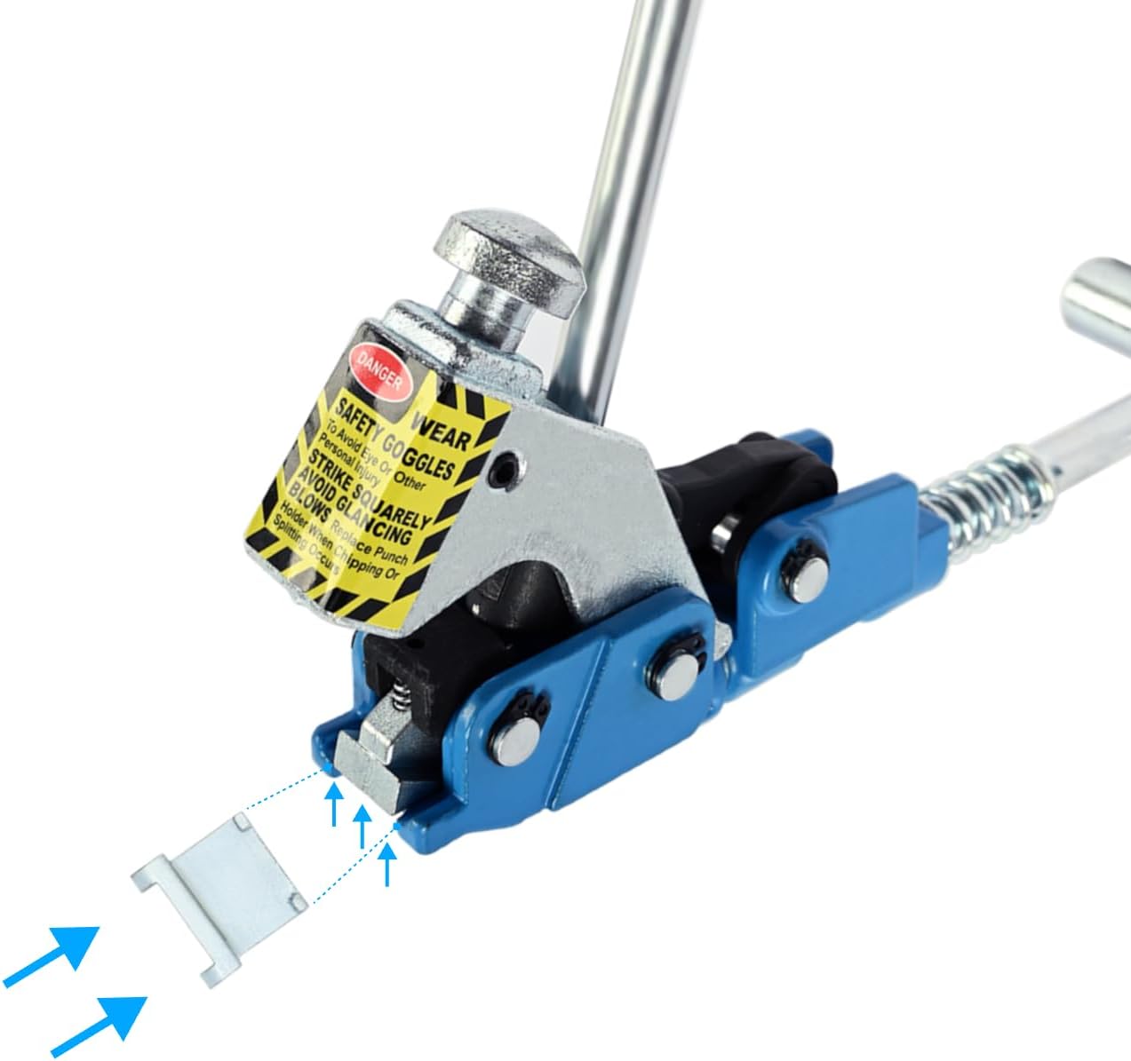Center Punch Tool with Adapter for 3/8' Wide Center Punch Clamps, Hose Clamp Banding Tool for 5/8'