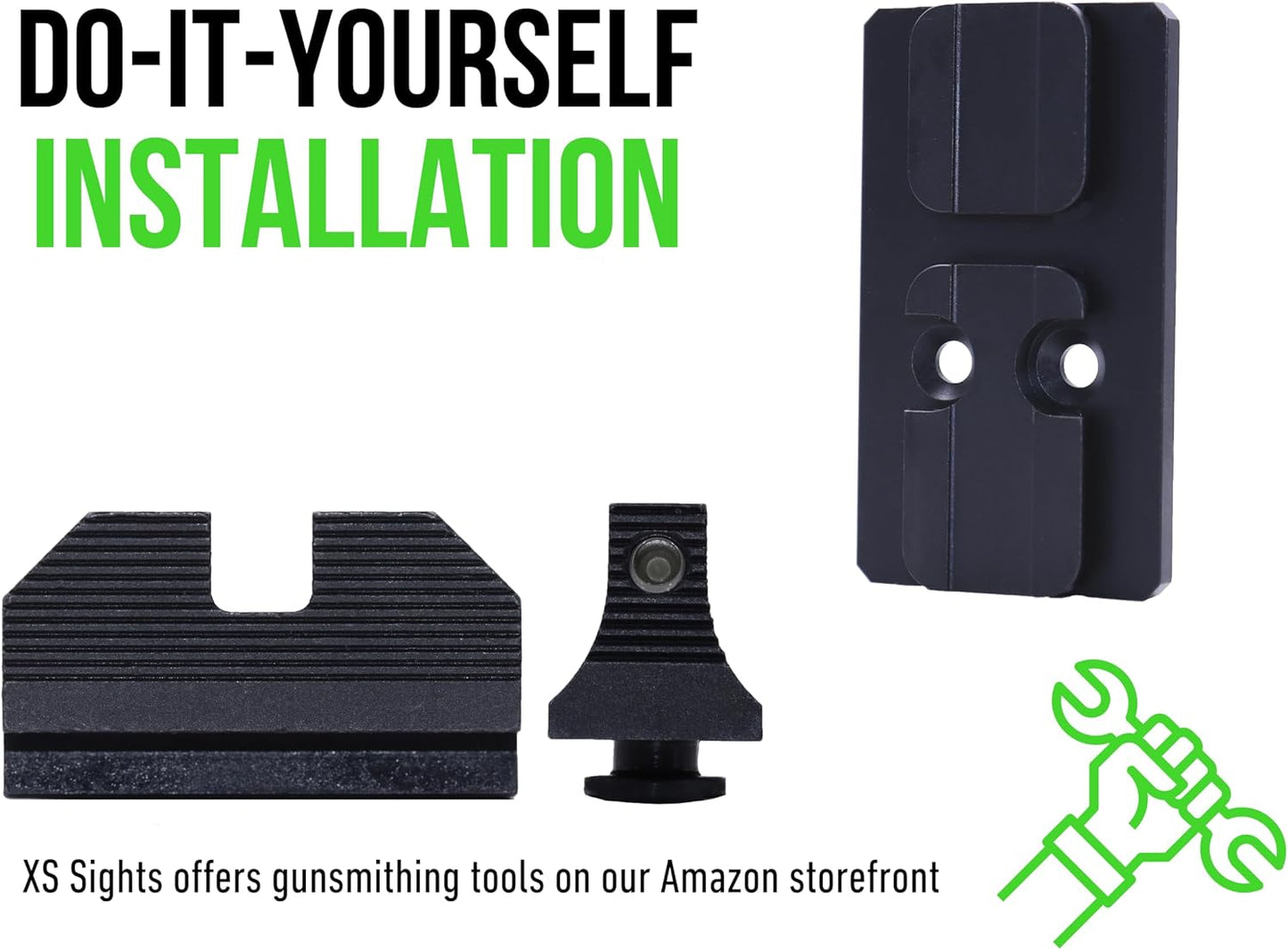 OR Sights and Optic Plate Bundles, Compatible with ACRO Footprint Optics on Glock 17, 19, 34, 45, 47, 49