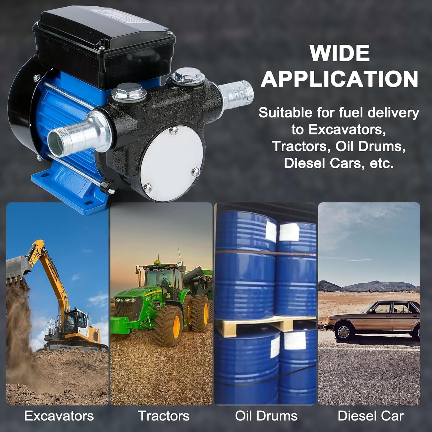 Oil Transfer Pump 110V Electric Fuel Transfer Pump 18 GPM Kerosene Biodiesel Diesel Fuel Filling Oil Draining