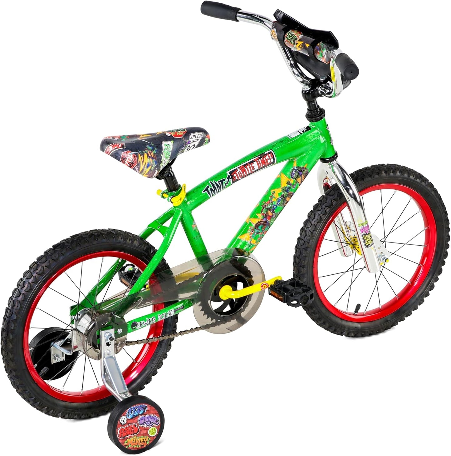 Dynacraft Teenage Mutant Ninja Turtles Boys Bike for Ages 5 to 7, Beginner Kids Bicycle with Training Wheels