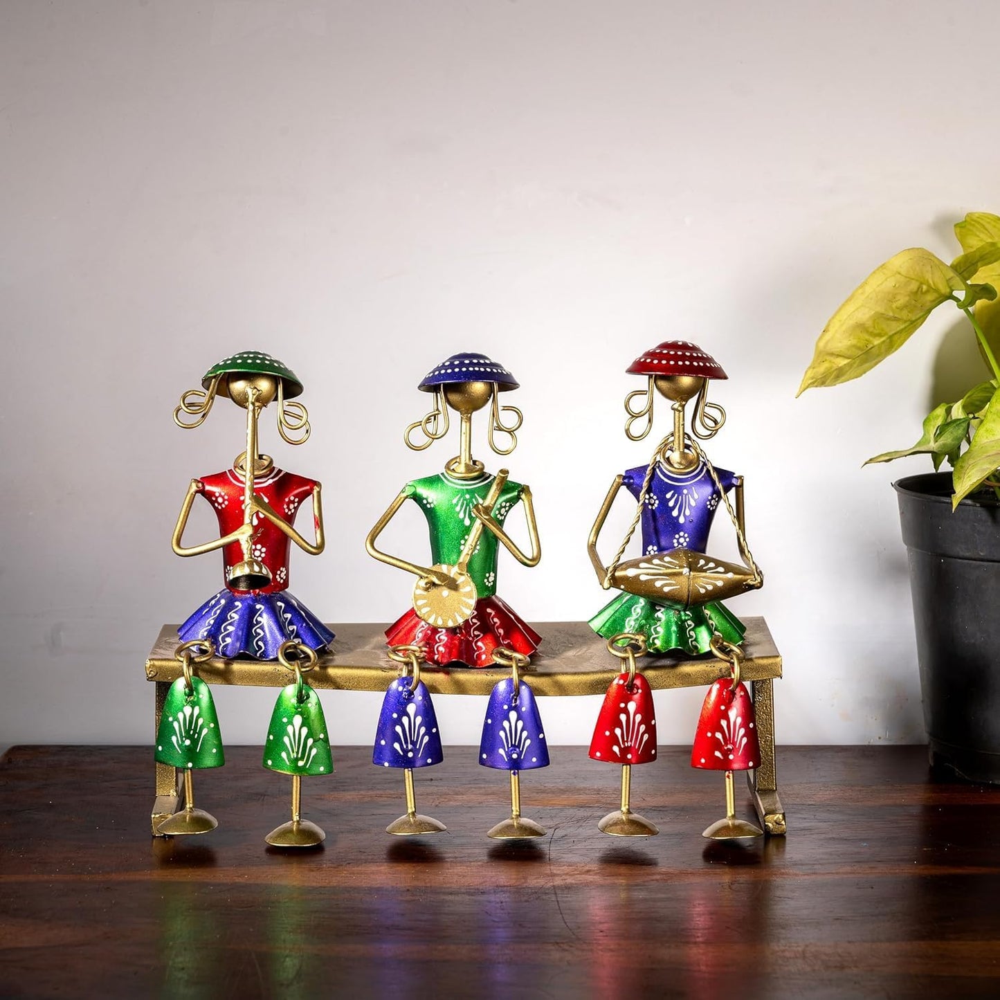 Rajasthani Tribal Musician Table Top Decor Showpiece Playing Instrument Art Show Piece