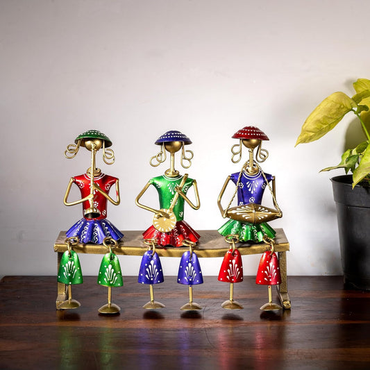 Rajasthani Tribal Musician Table Top Decor Showpiece Playing Instrument Art Show Piece