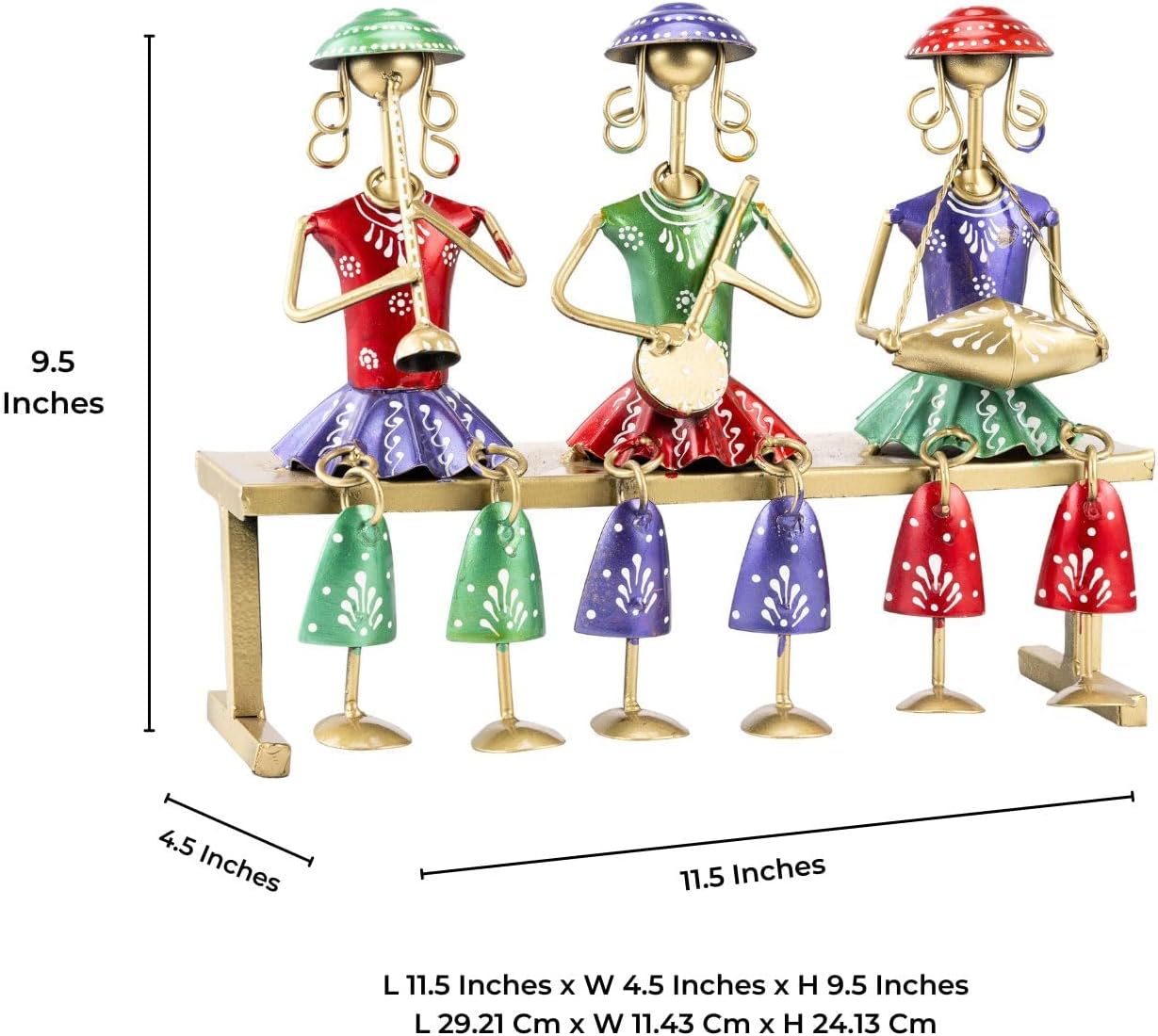 Rajasthani Tribal Musician Table Top Decor Showpiece Playing Instrument Art Show Piece