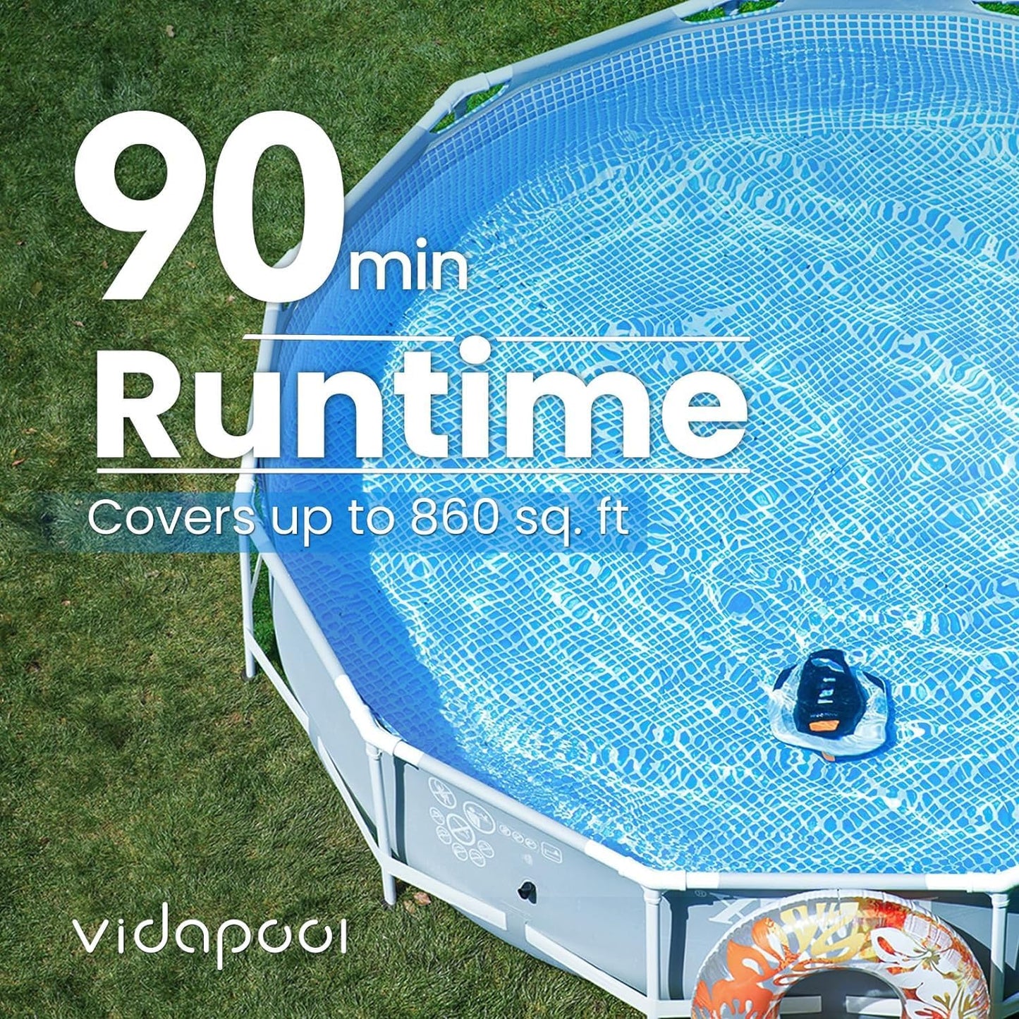 Robotic Pool Vacuum Cleaner, Portable Swimming Pool Vacuum Self-Parking Technology