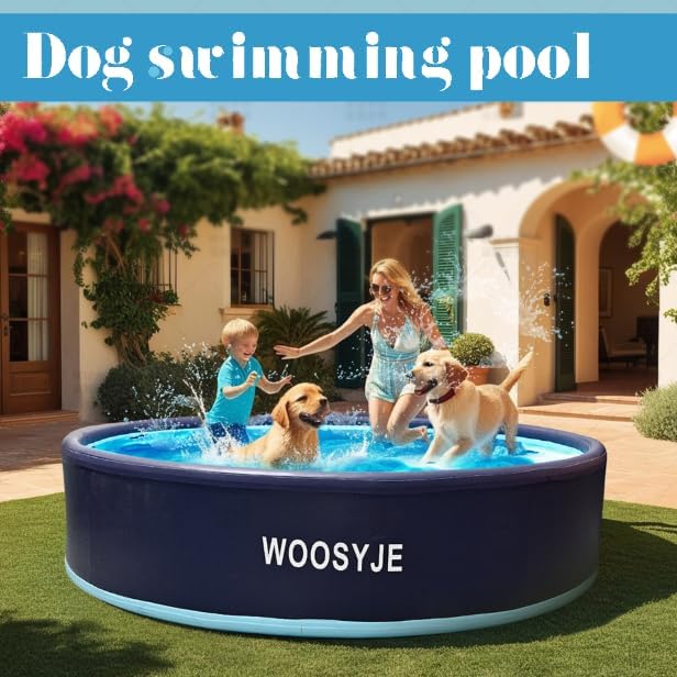Foldable Dog Pet Bath Pool Inflatable Dog or Pet Pool Collapsible Kiddie Pool