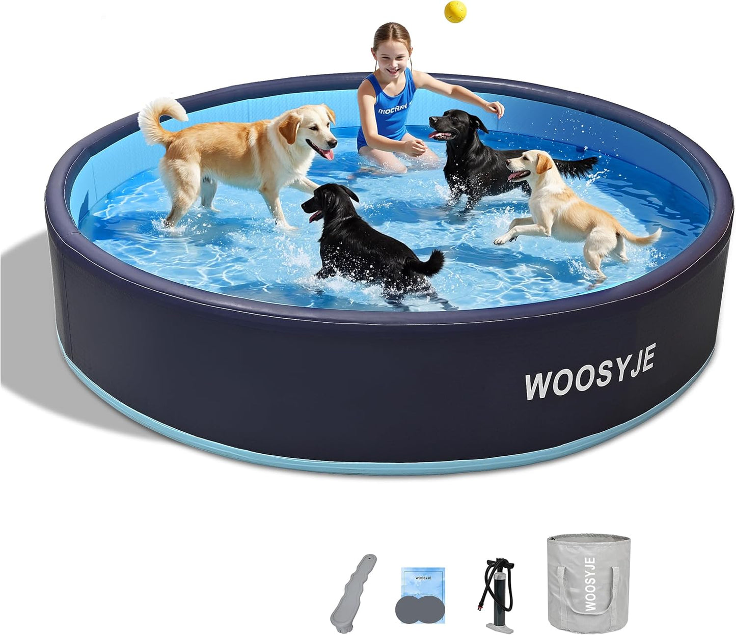 Foldable Dog Pet Bath Pool Inflatable Dog or Pet Pool Collapsible Kiddie Pool