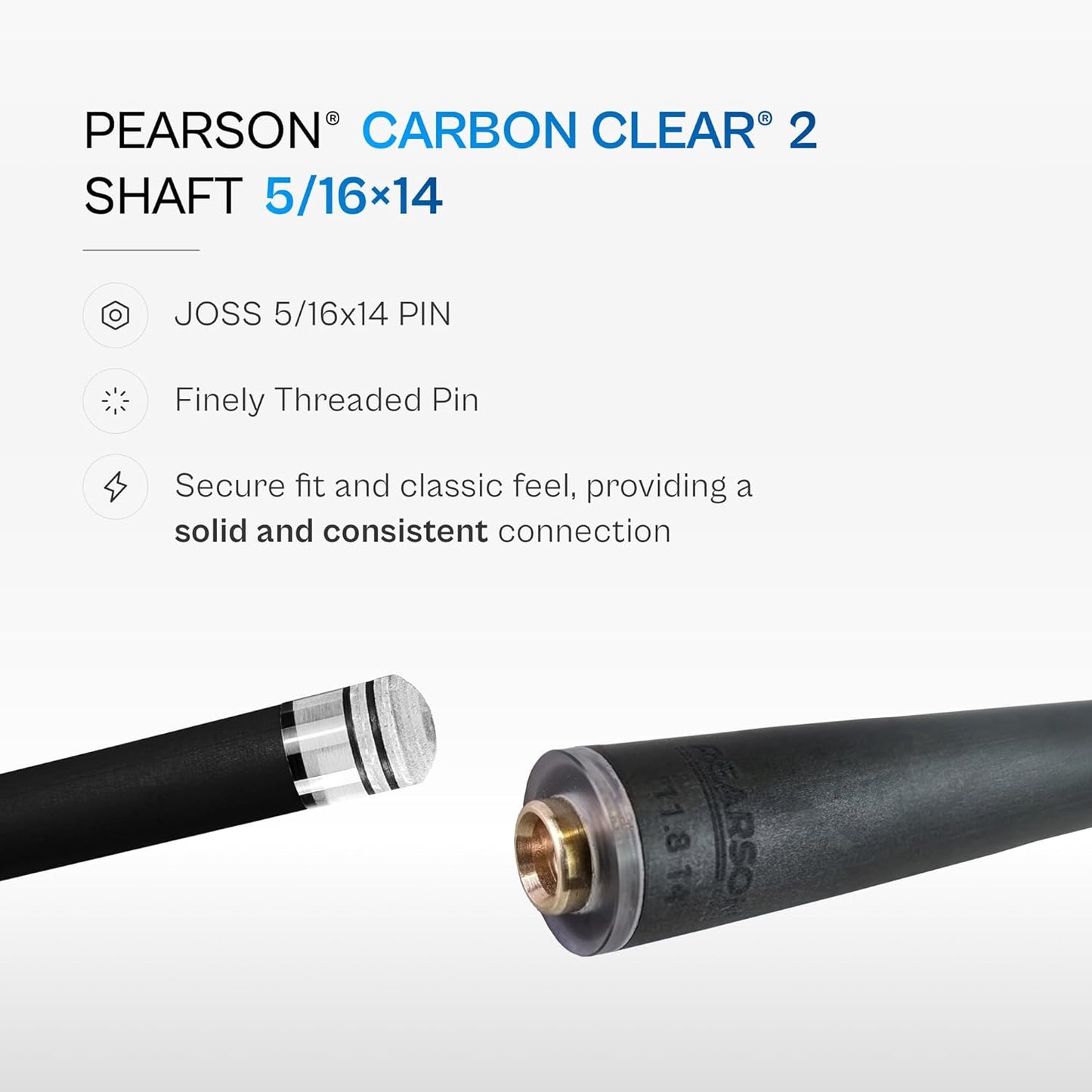 Carbon Clear 2 Shaft Joss 11.8mm Pool Cue