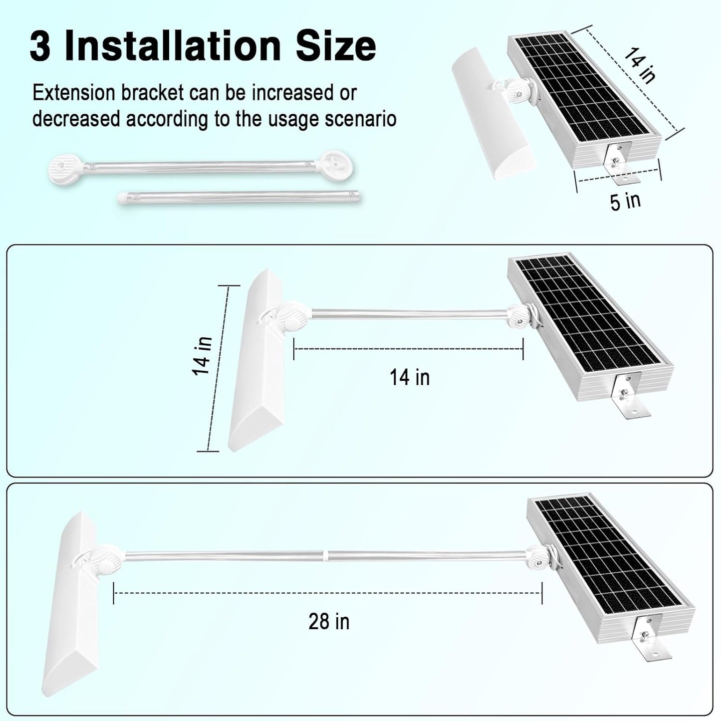 Commercial Solar Billboard Lights Sign Lights 8.5W Solar Panel, Super Bright LED 1300 Lumens Waterproof