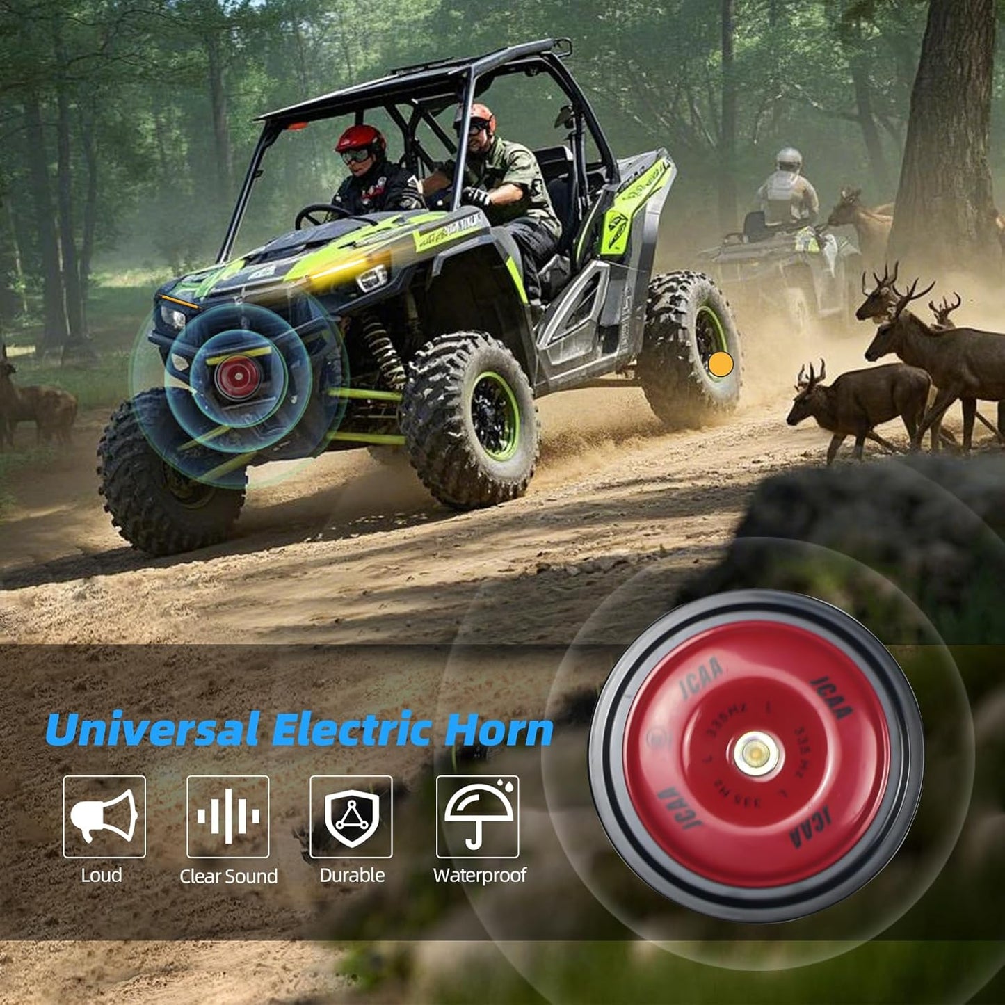 UTV Turn Signal Kit with Horn, LED, Street Legal with Pre-Wired, Universal but Check Compatibility