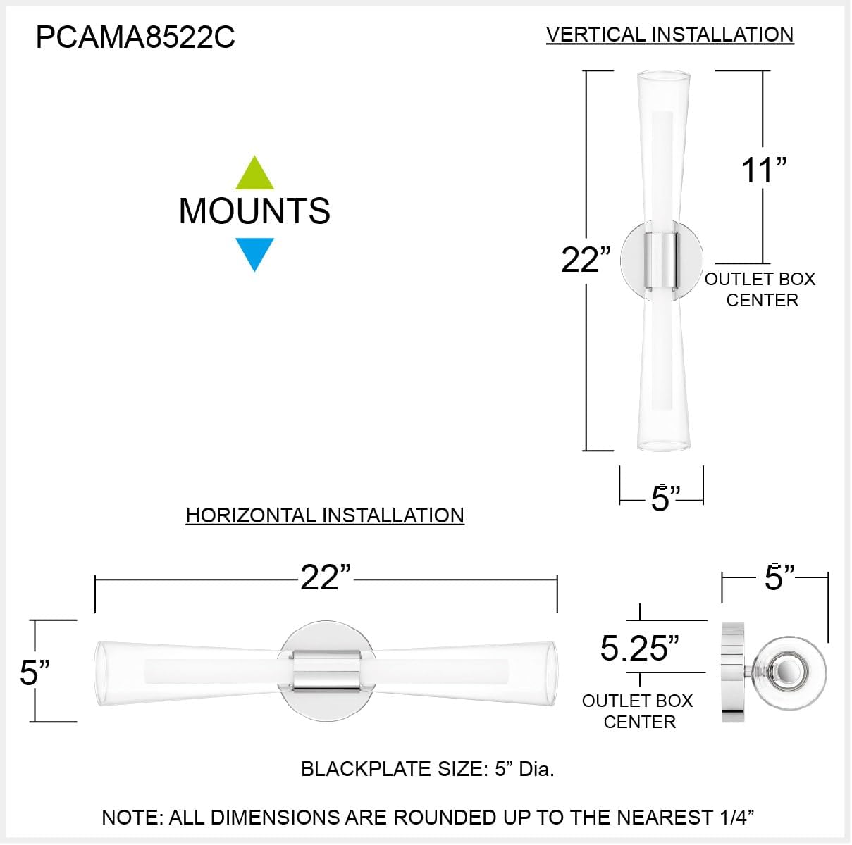 Quoizel Amara Integrated LED Polished Chrome Vanity Light