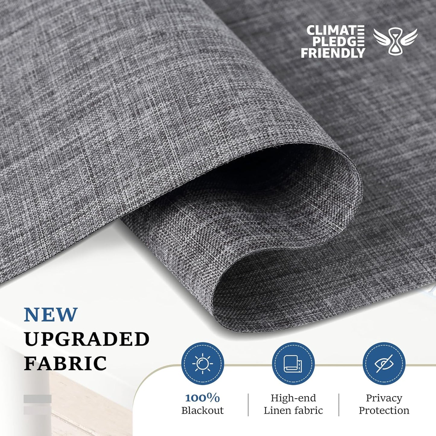 Cordless Roller Shades for Windows, Blackout Blinds, Room Darkening Pull Down Shades with Free-Stop System