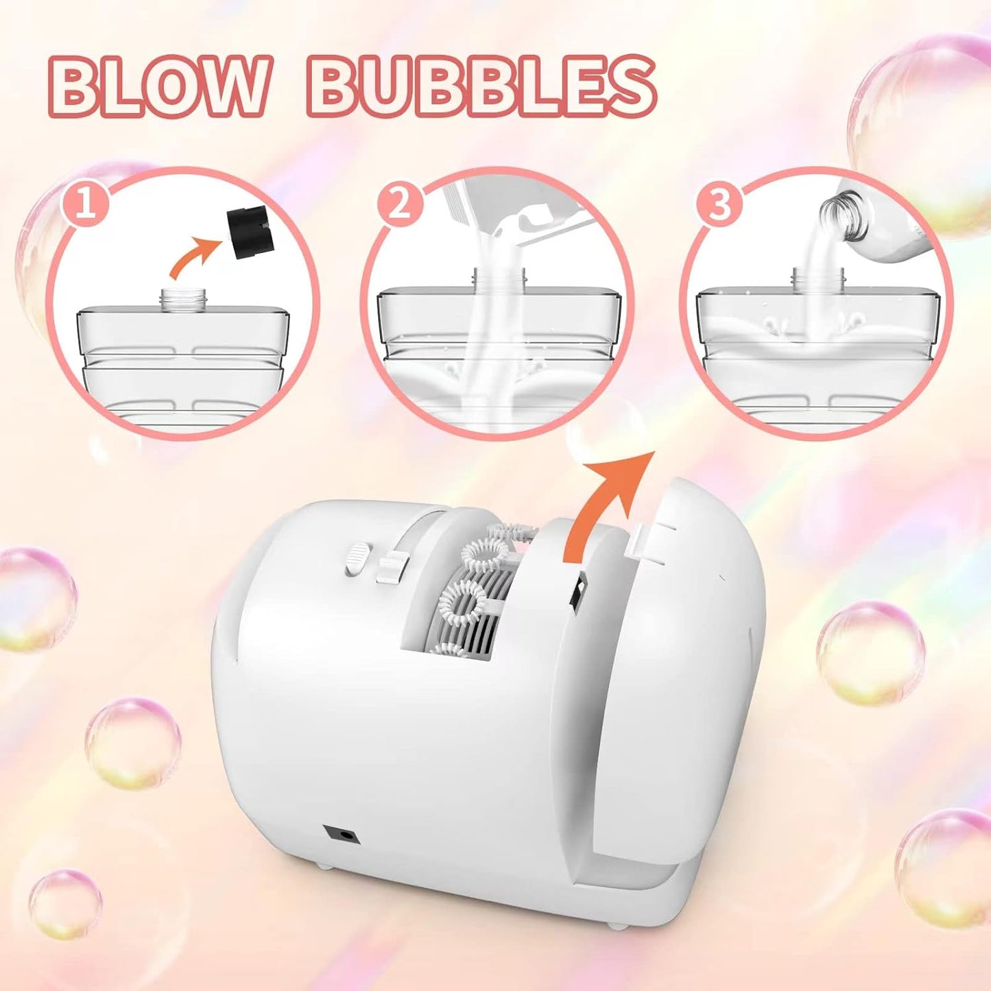 Bubble Machine for Kids Parties Bubble Maker Operated by Plugin or Batteries