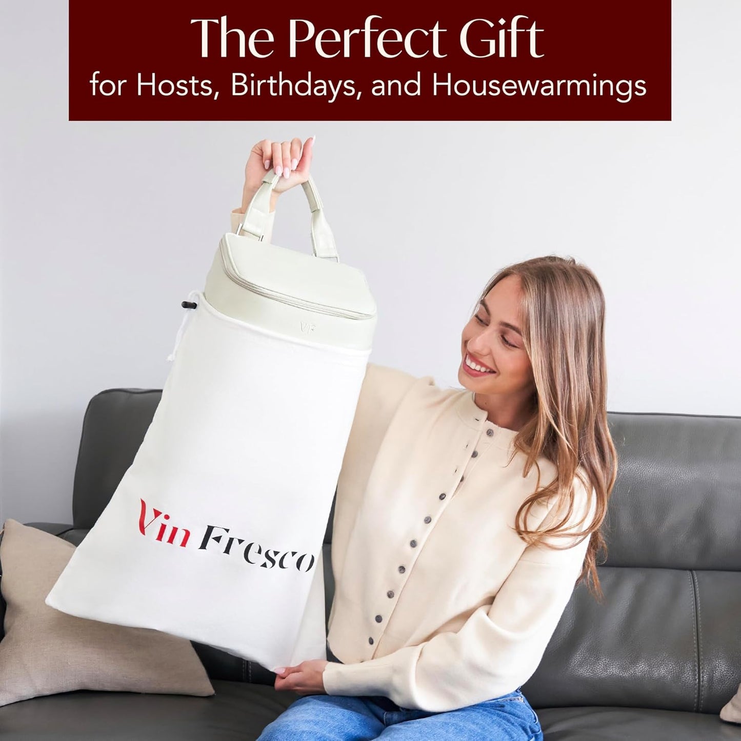 Insulated Cooler Backpack with 2 Stainless Steel Wine Tumblers, Leakproof and Spill-proof