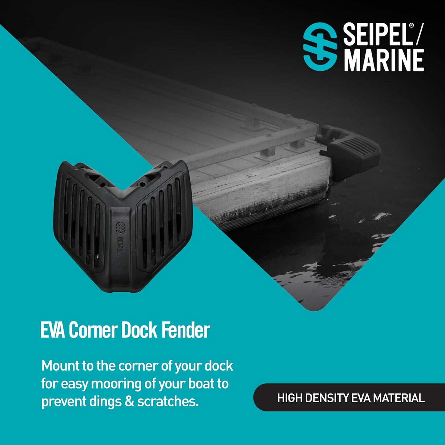 EVA Permanent Corner Dock Fender, UV Resistant, High-Density Molded Foam Dock Boat Fender