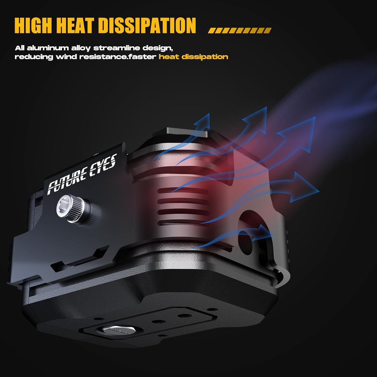 LED Motorcycle Fog Lights, 60W Auxiliary Driving Lights, High/Low Beam, Amber/White, Day Running Lights