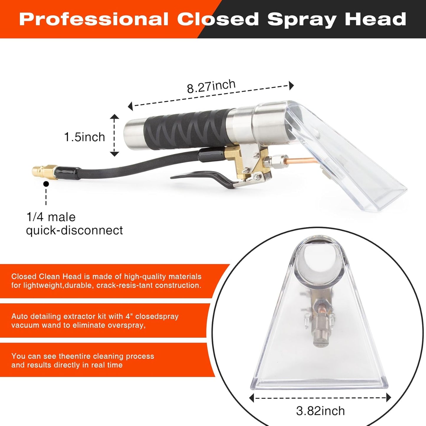 Extractor Hose Kit for ShopVac, with Attachments, Transforms Vacuum into a Professional-grade Extractor