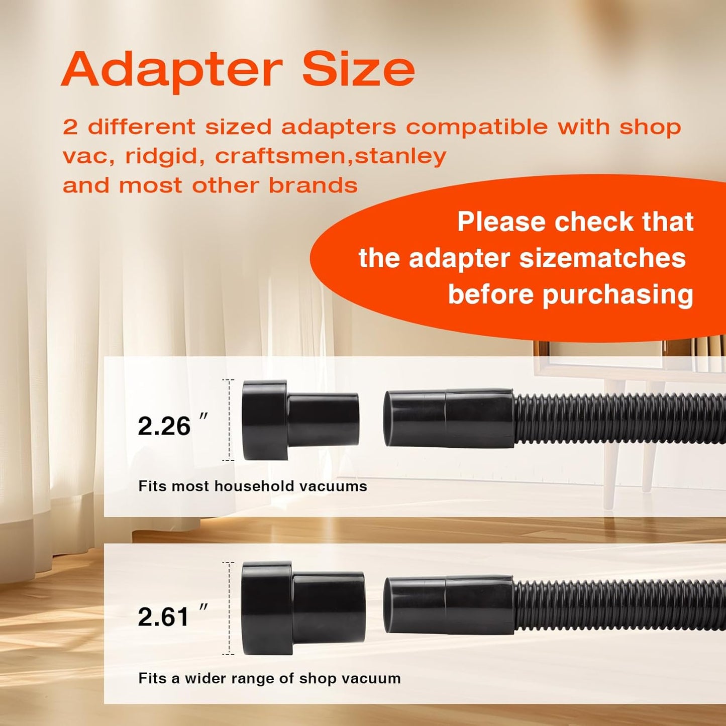 Extractor Hose Kit for ShopVac, with Attachments, Transforms Vacuum into a Professional-grade Extractor