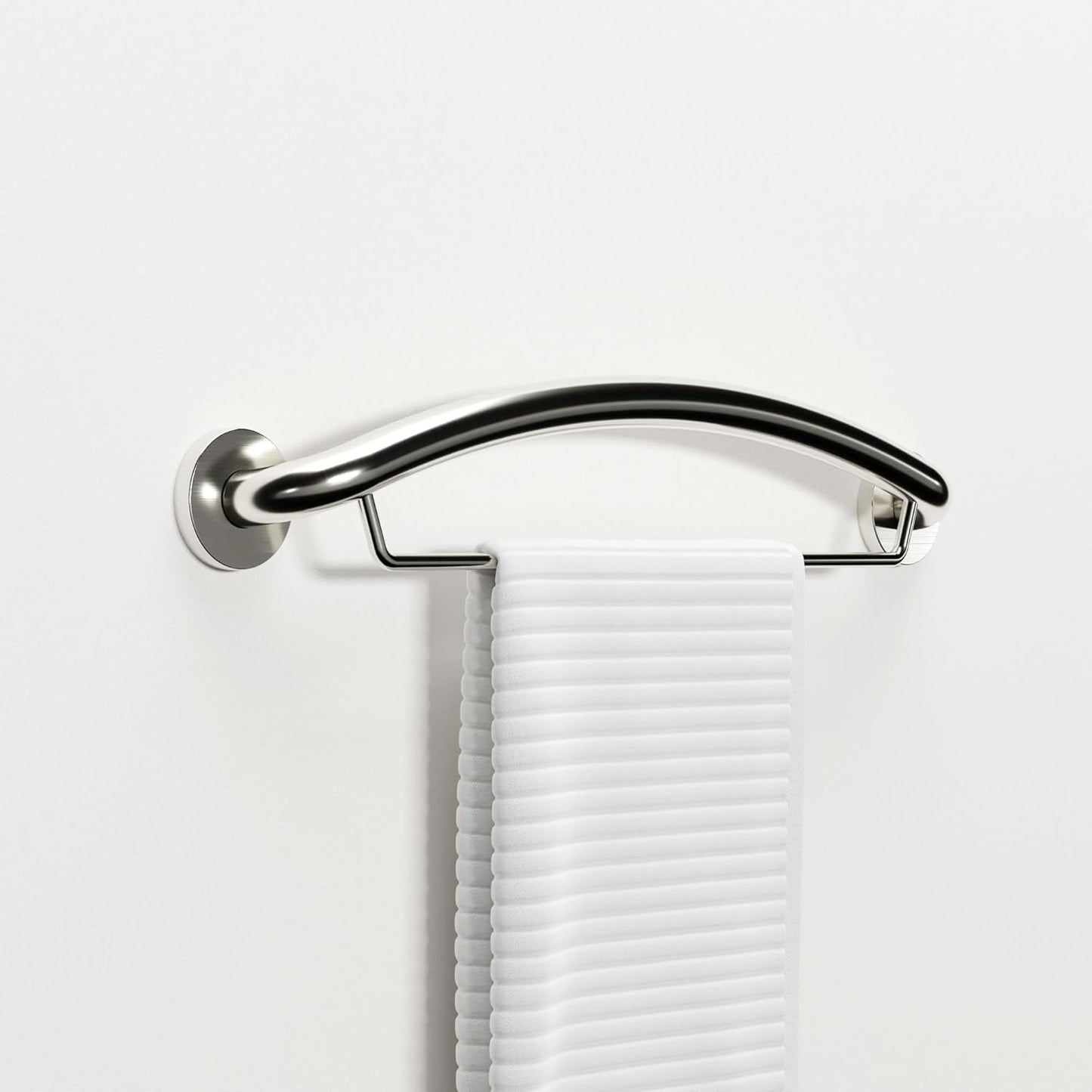 Black 24' Towel Bar Grab Bar Combo, Plus Towel Bar by HEALTHCRAFT, ADA Compliant, Decorative