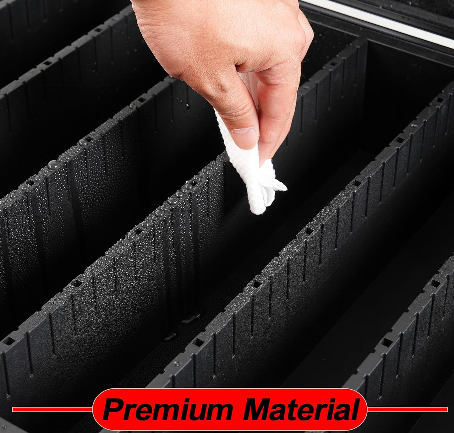 Trading and Gaming Card Storage Box with Dividers, Baseball Card Storage Box Holds 6000+ Trading Cards