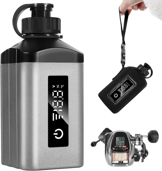 Mini Portable Fishing Reel Battery, 5000mAh 14.8V Professional, with Charger