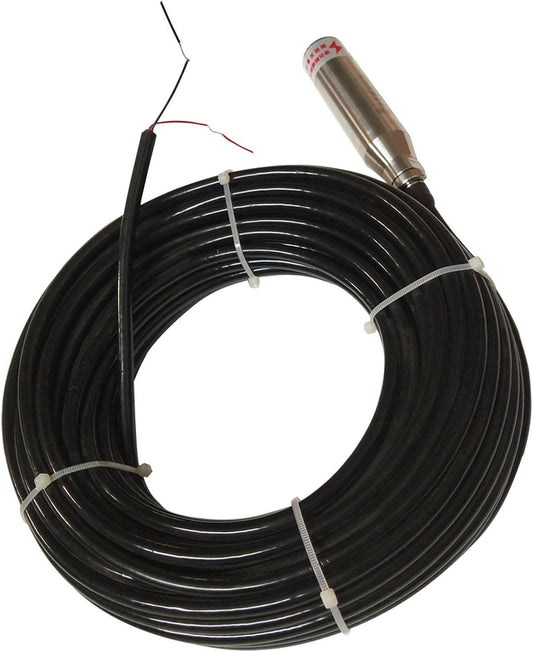 Water Tank Level Sensor 4 to 20mA, 24 to 32VDC, Liquid Sensor, IP68 Waterproof Class 98FT Measuring Range