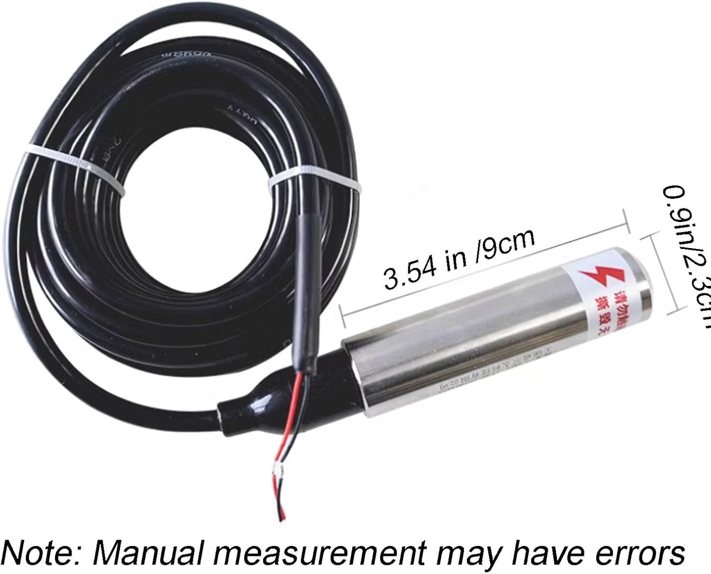 Water Tank Level Sensor 4 to 20mA, 24 to 32VDC, Liquid Sensor, IP68 Waterproof Class 98FT Measuring Range
