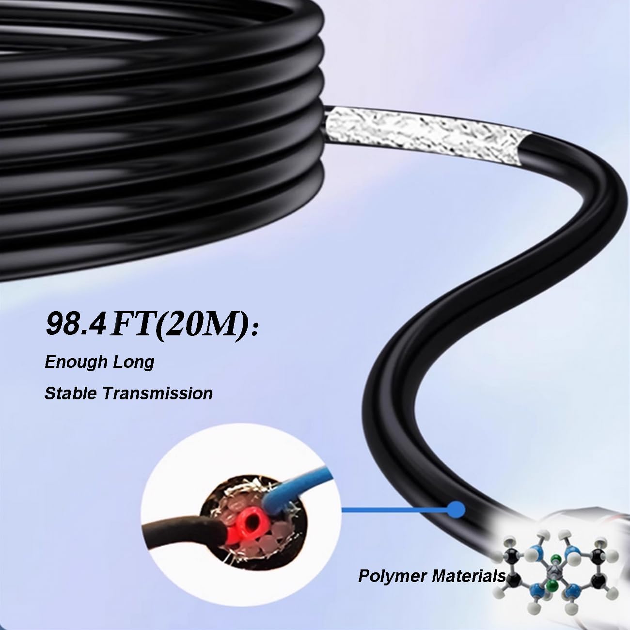 Water Tank Level Sensor 4 to 20mA, 24 to 32VDC, Liquid Sensor, IP68 Waterproof Class 98FT Measuring Range