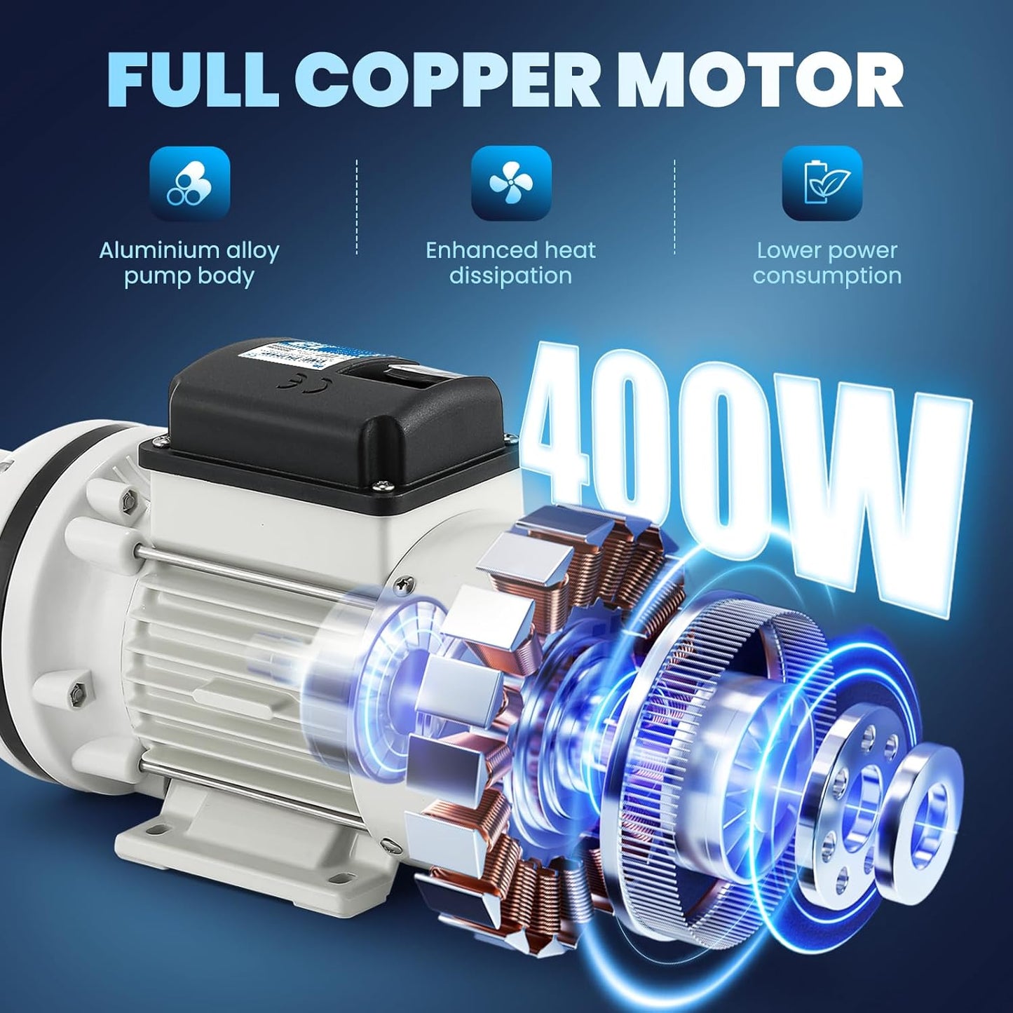 DEF Transfer Pump, 13.2GPM Diesel Exhaust Fluid Diaphragm Self Priming Electric Water Pump for DEF, Water