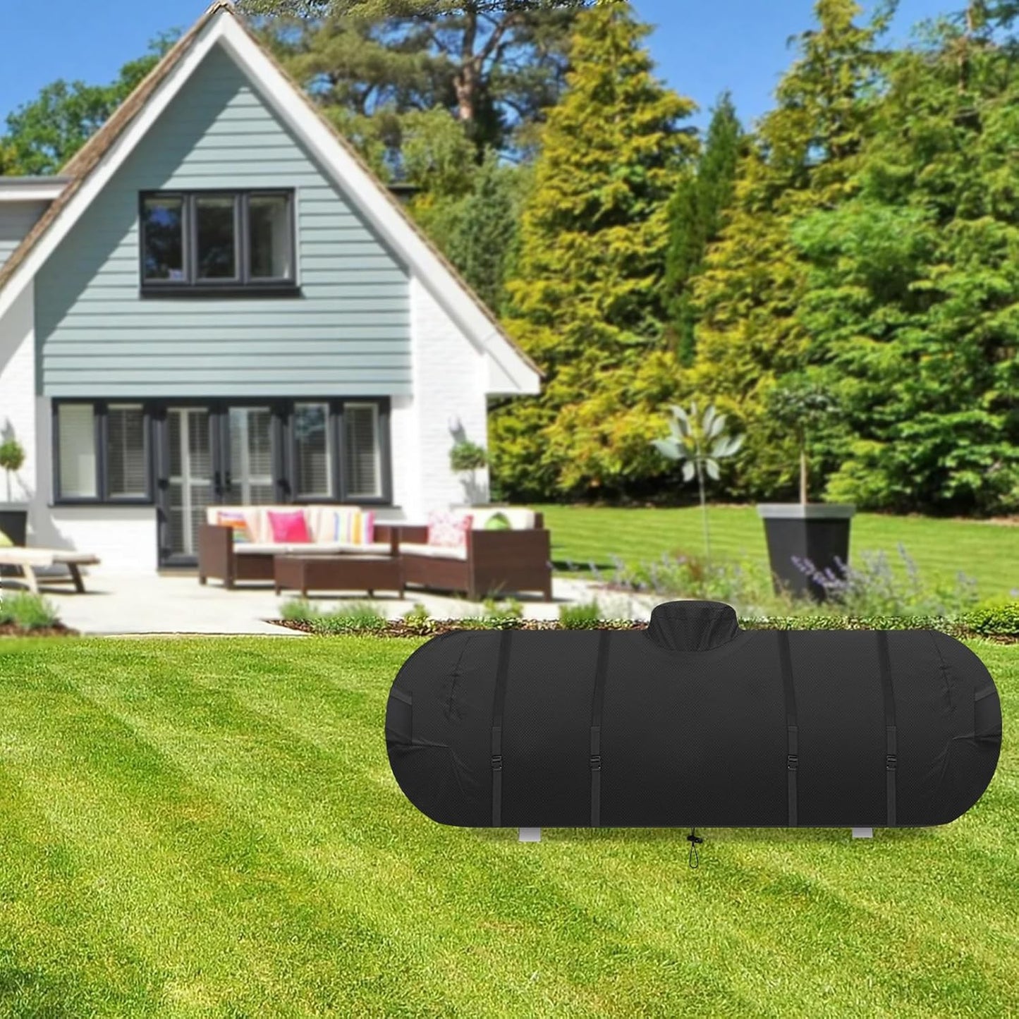 500 gallon propane shrubbery tank coverlarge propane tank cover for 500 gallon tank horizontal,600d Oxford Cloth,Waterproof Uv