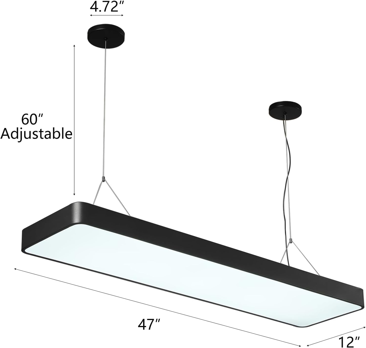LED Billiard and Pool Table Light, Hanging Light Over Pool Table for 7'-8' Billiard Table, Remote, Dim