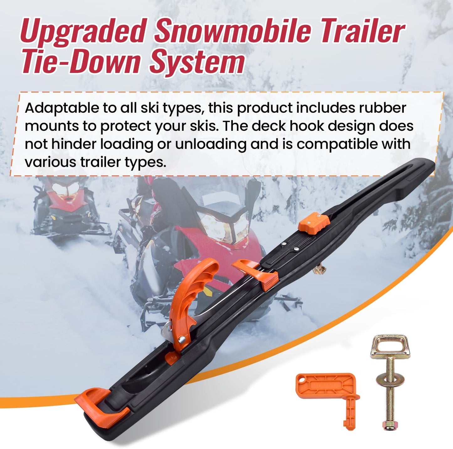 Snowmobile Trailer Tie Down System Fit for Superclamp II