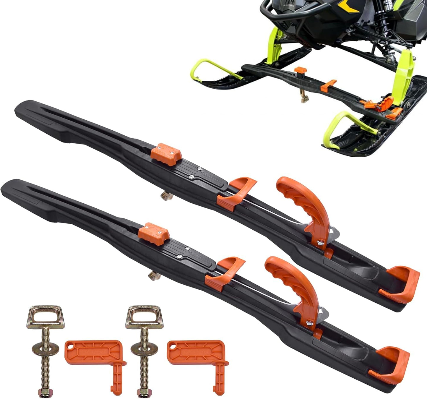 Farpida 2Pack 1000-SC-FRONT Snowmobile Trailer Tie Down System Fit for Superclamp II, Snowmobile Mounting Bracket for