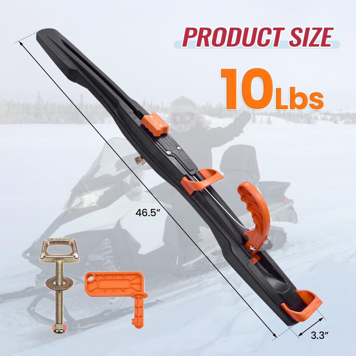 Farpida 2Pack 1000-SC-FRONT Snowmobile Trailer Tie Down System Fit for Superclamp II, Snowmobile Mounting Bracket for