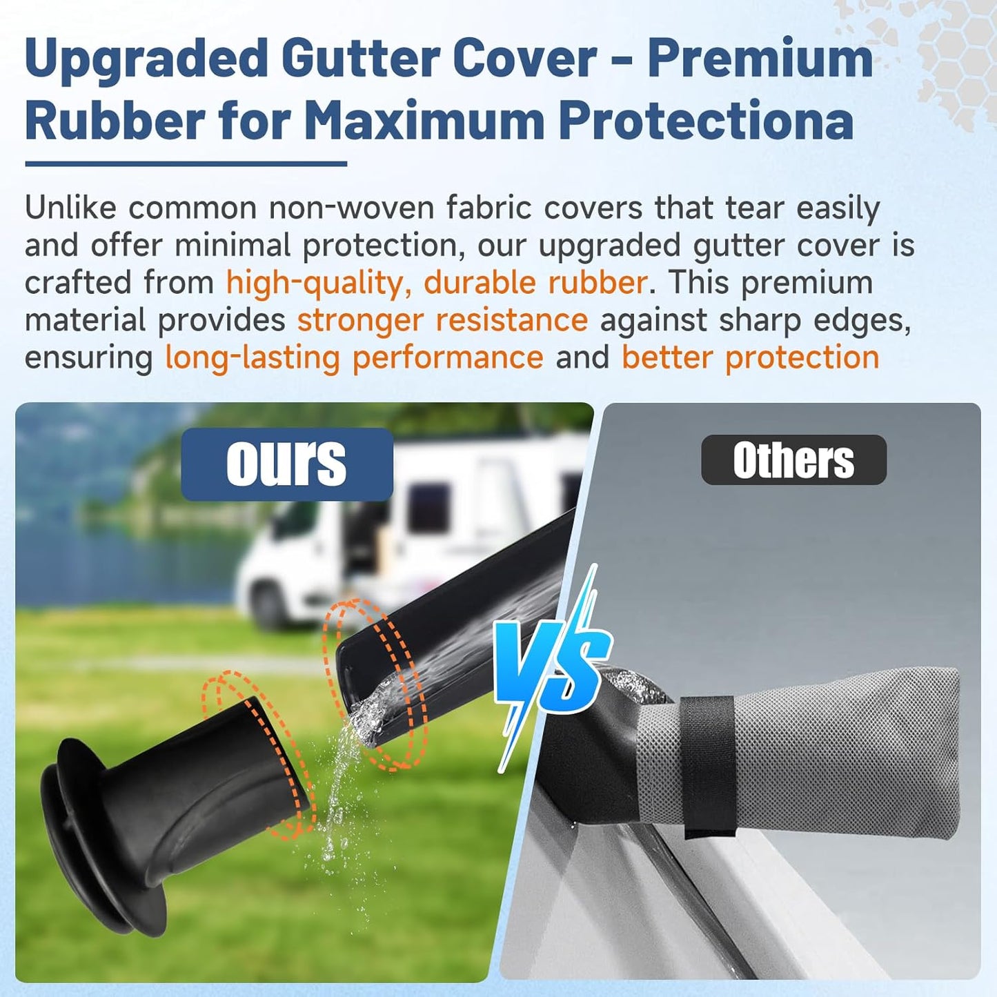 Truck Camper Cover for 6 to 8FT Slide-in Campers, 300D Oxford Waterproof RV Cover, Silver-Coated, All-Weather