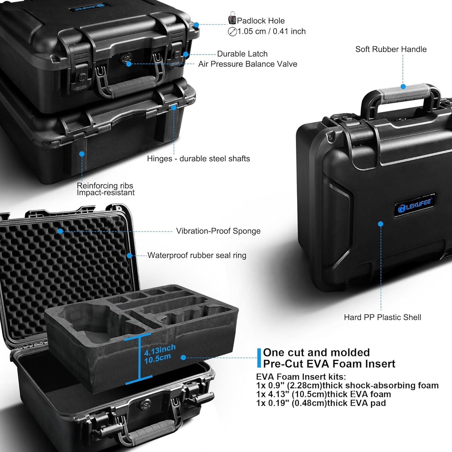 Waterproof Hard Carrying Case for DJI Mavic 4 Pro Drone, Fly More Combo, DJI RC Pro 2/RC 2, Battery (7 pcs)