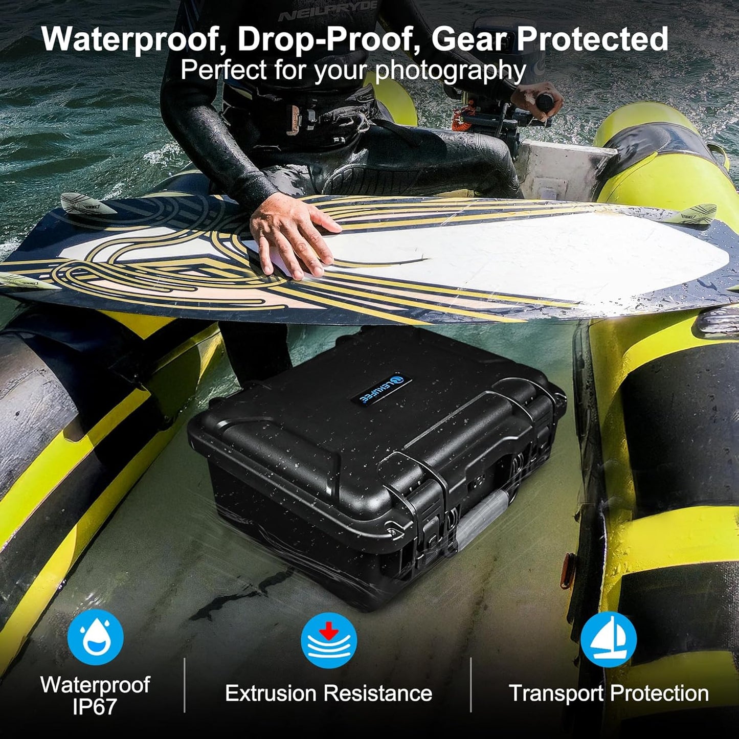 Waterproof Hard Carrying Case for DJI Mavic 4 Pro Drone, Fly More Combo, DJI RC Pro 2/RC 2, Battery (7 pcs)