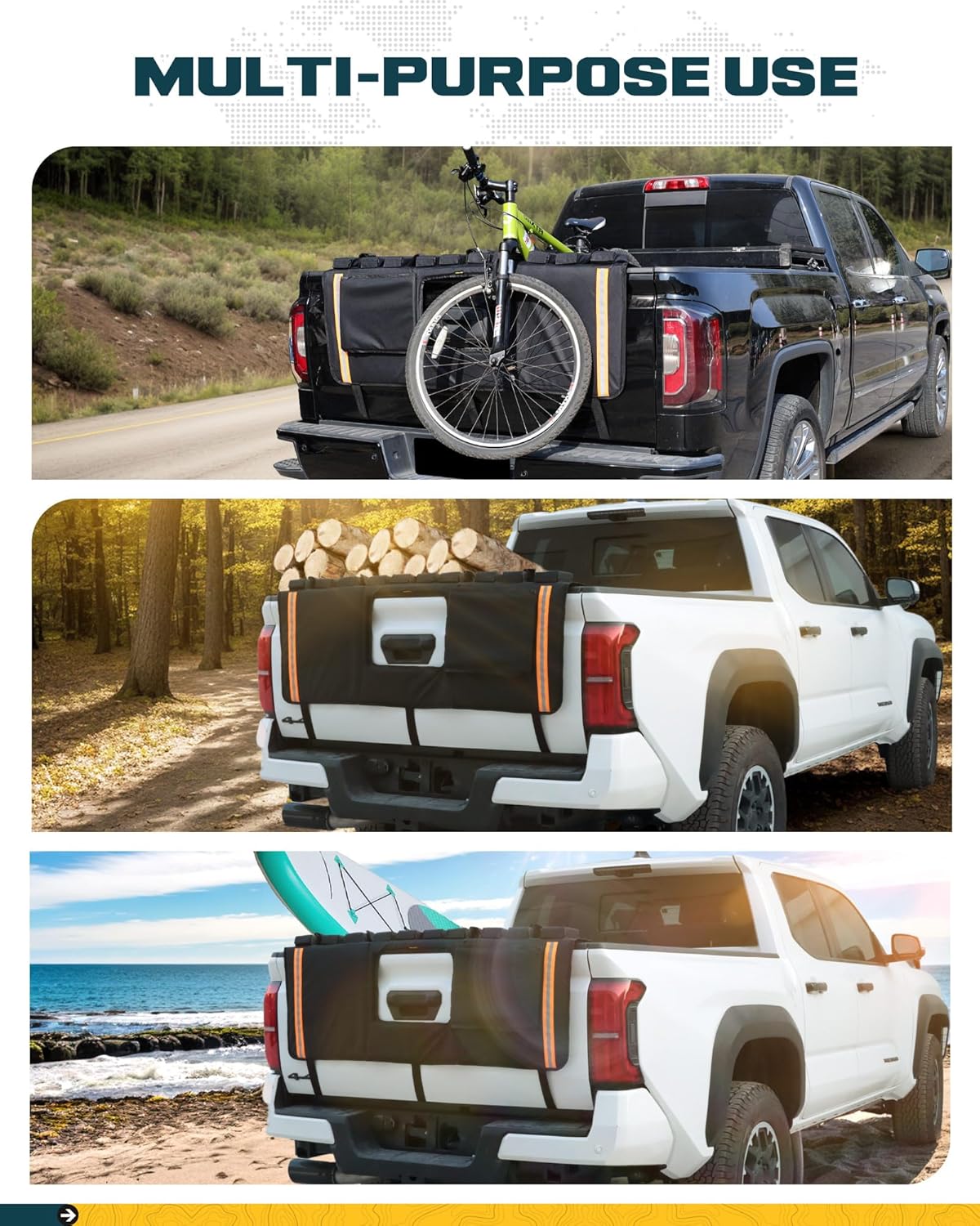 62' Heavy-Duty Truck Tailgate Bike Pad for Mountain Bikes, BMX, Ebikes, etc.