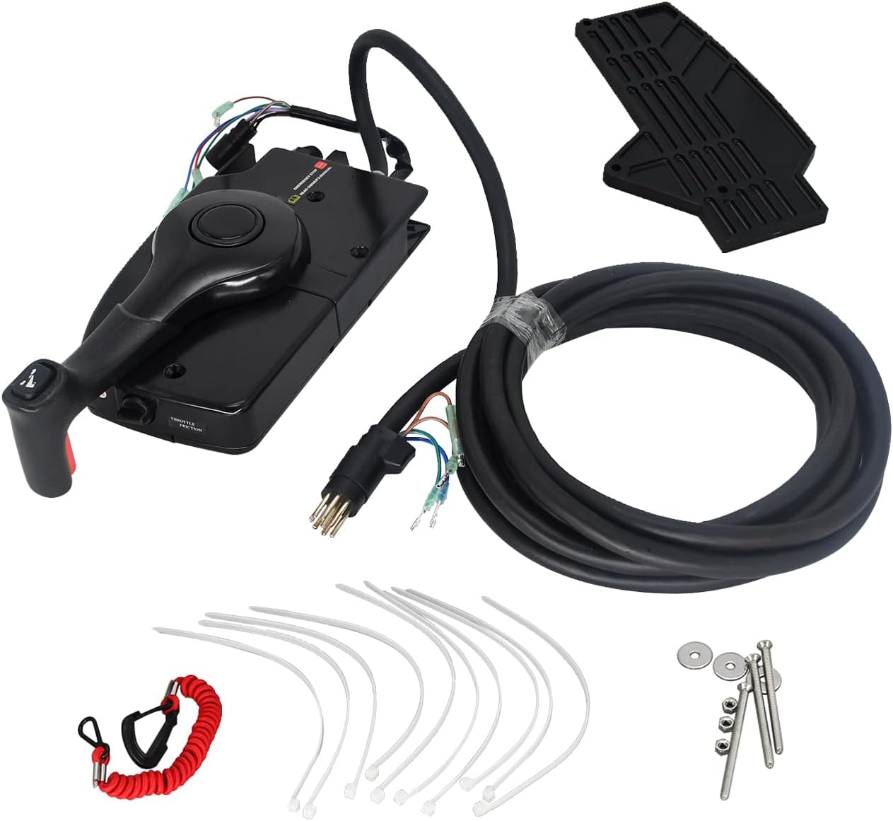 Boat Outboard Side Mount Remote Control Box Compatible with Mercury Mariner Outboard Engine Throttle